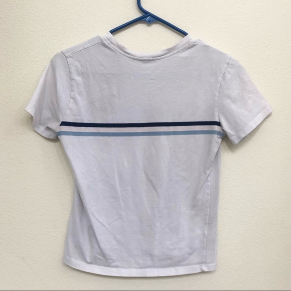 Brandy White Top with Pink and Blue Stripes - Picture 5 of 5